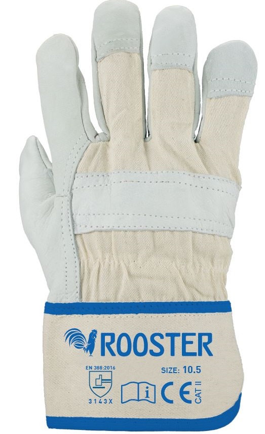 ROOSTER Volllederhandschuh gefüttert 